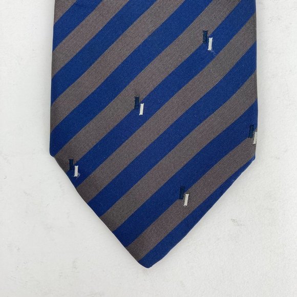 Fibre Cravate De Luxe Stripped Patterned Neck Tie - Picture 2 of 4